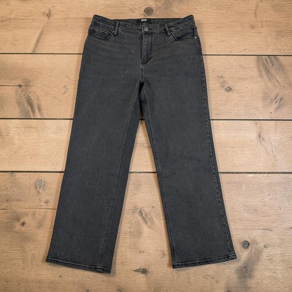 Hudson Denim - Hudson Jeans Straight Leg Women 14 Black Denim Casual High Rise Stretch